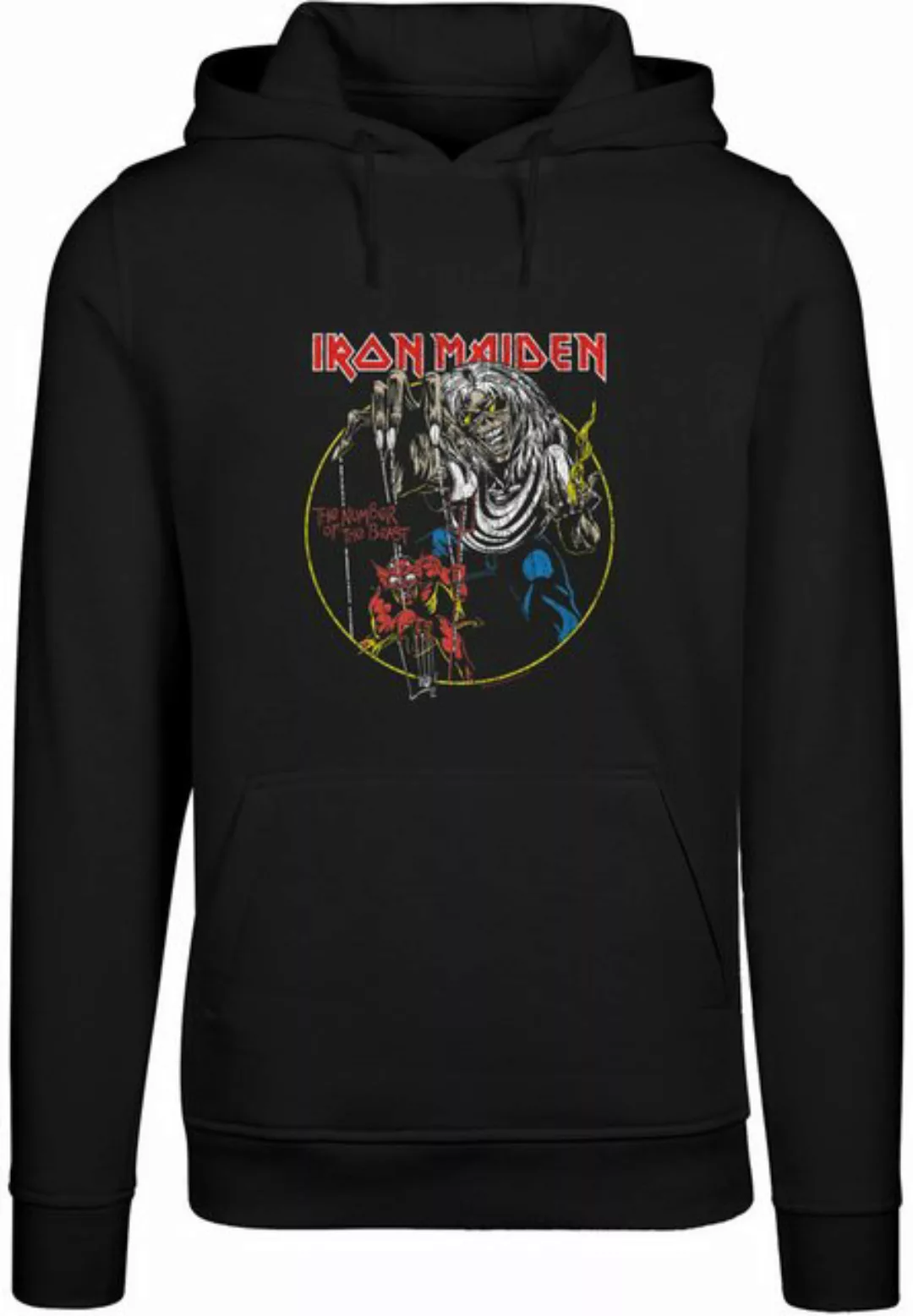 Merchcode Kapuzensweatshirt Merchcode Herren Iron Maiden - Colours Circle H günstig online kaufen