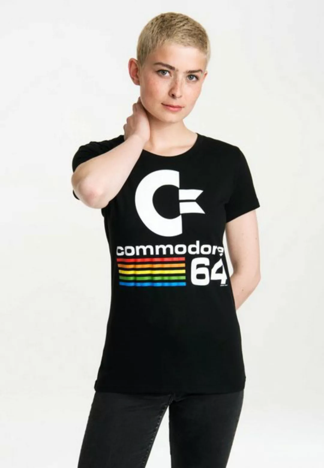 LOGOSHIRT T-Shirt "Commodore C64 Logo", mit Commodore 64-Logo günstig online kaufen
