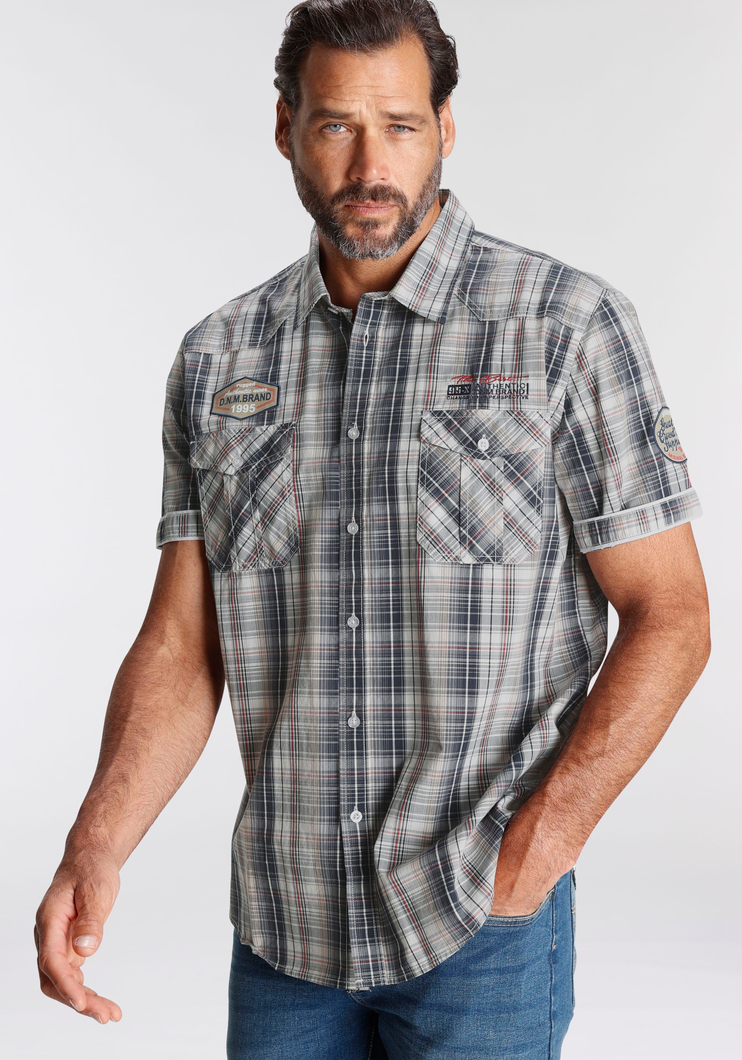 Man's World Kurzarmhemd im Karodesign günstig online kaufen