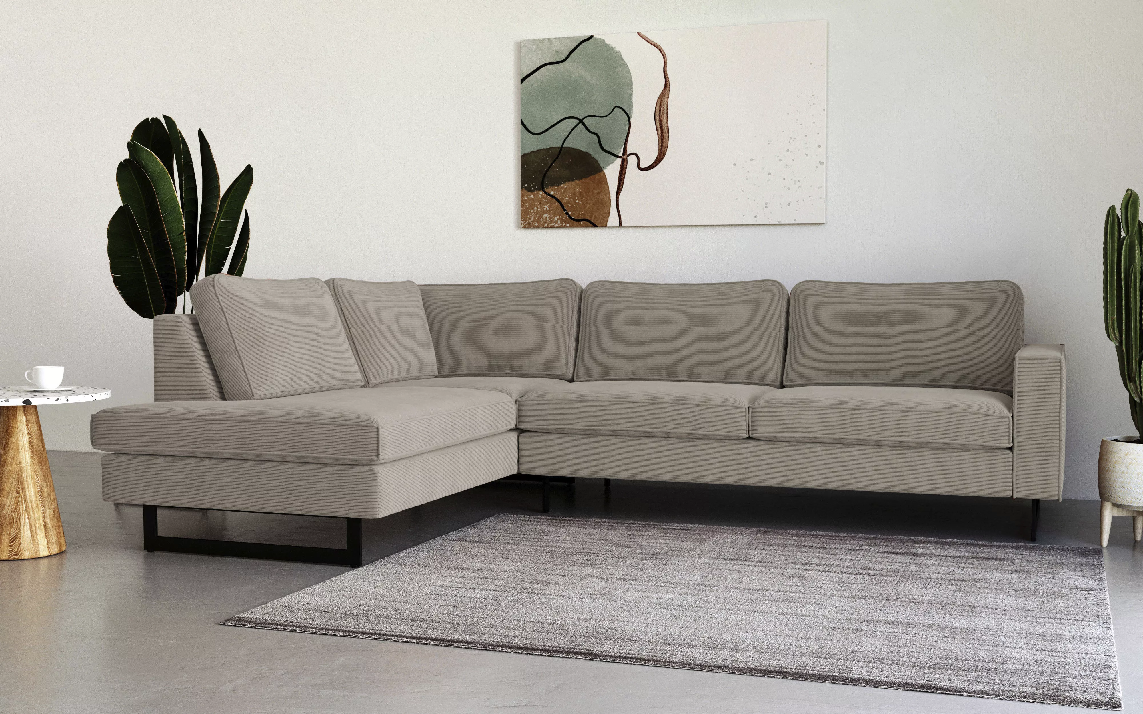 Places of Style Ecksofa "Pinto, 290 cm, Ottomane links / rechts", Cord, Fei günstig online kaufen