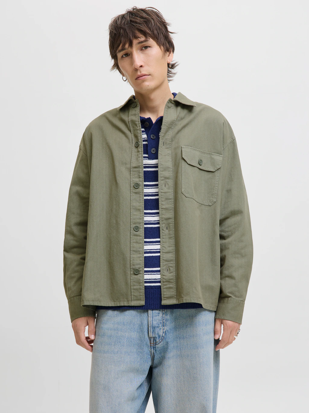 Jack & Jones Langarmhemd "JJEDOVER OVERSHIRT LS SN" günstig online kaufen