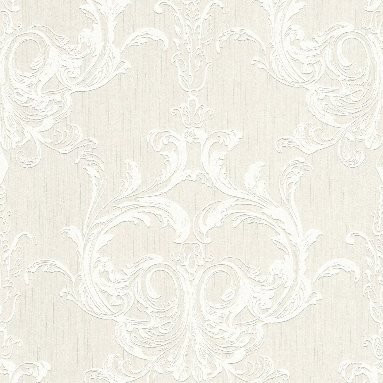 Bricoflor Elegante Tapete in Creme Weiß Schlafzimmer und Esszimmer Textilta günstig online kaufen