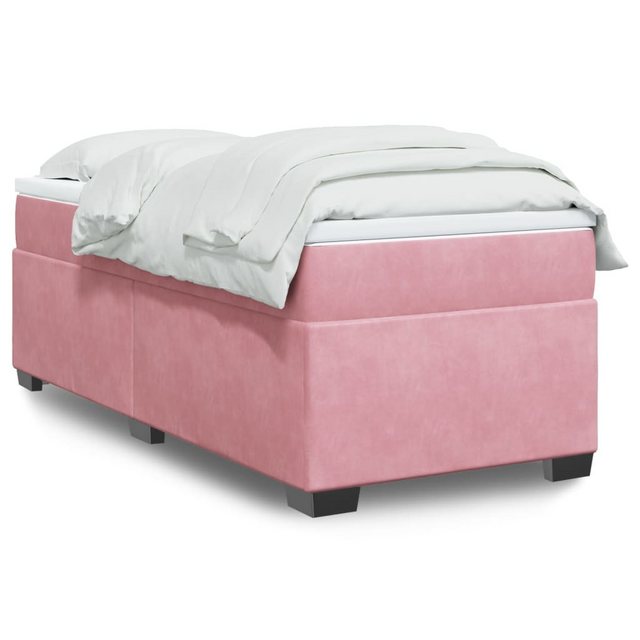 furnicato Bettgestell Boxspringbett mit Matratze Rosa 80x200 cm Samt günstig online kaufen