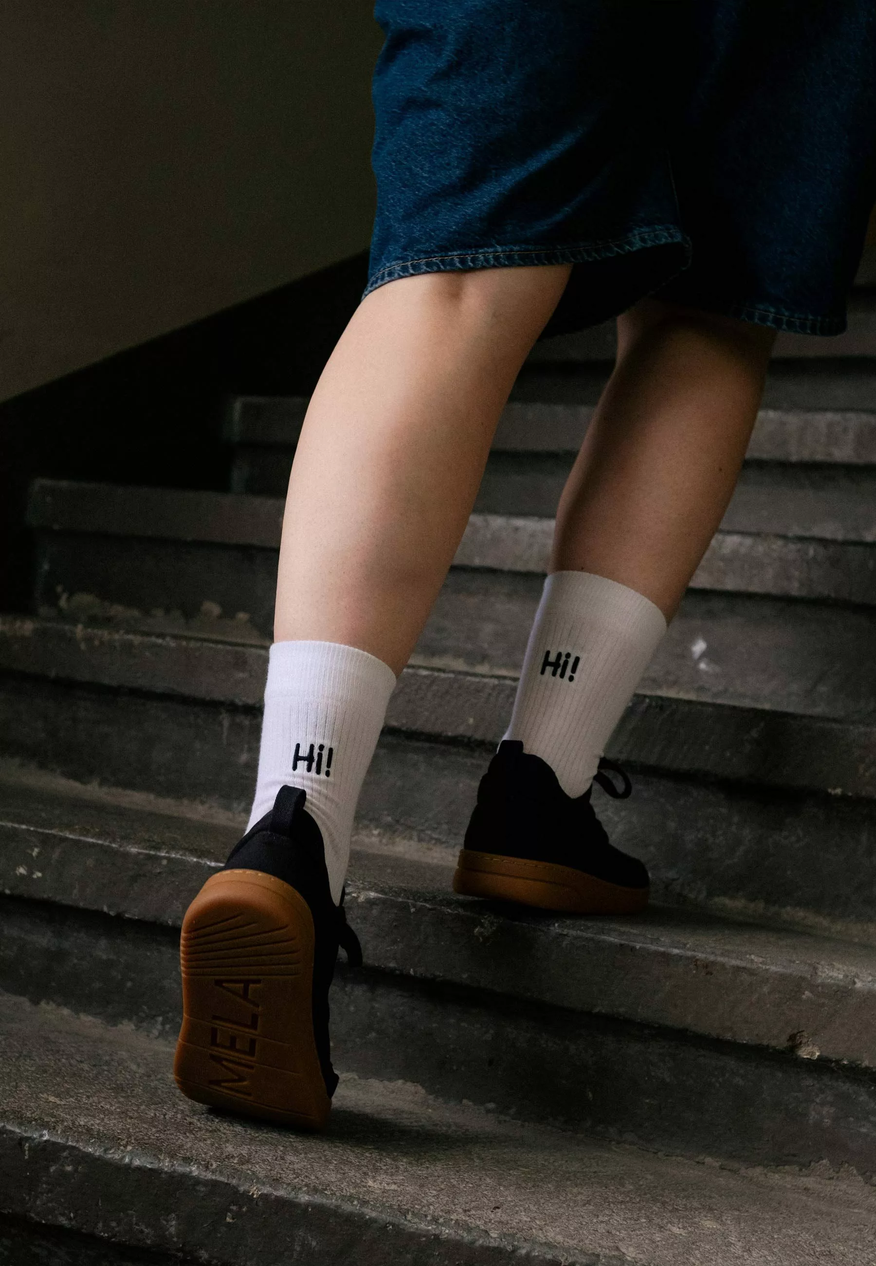 MELA Socken Unisex Gerippte Socken Stickerei günstig online kaufen