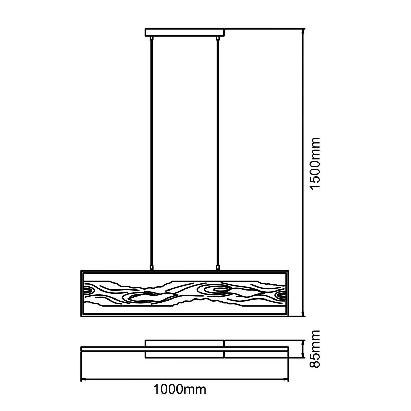 Brilliant LED Pendelleuchte »Chaumont«, Breite 100 cm, 2300 lm, kürzbar, Al günstig online kaufen