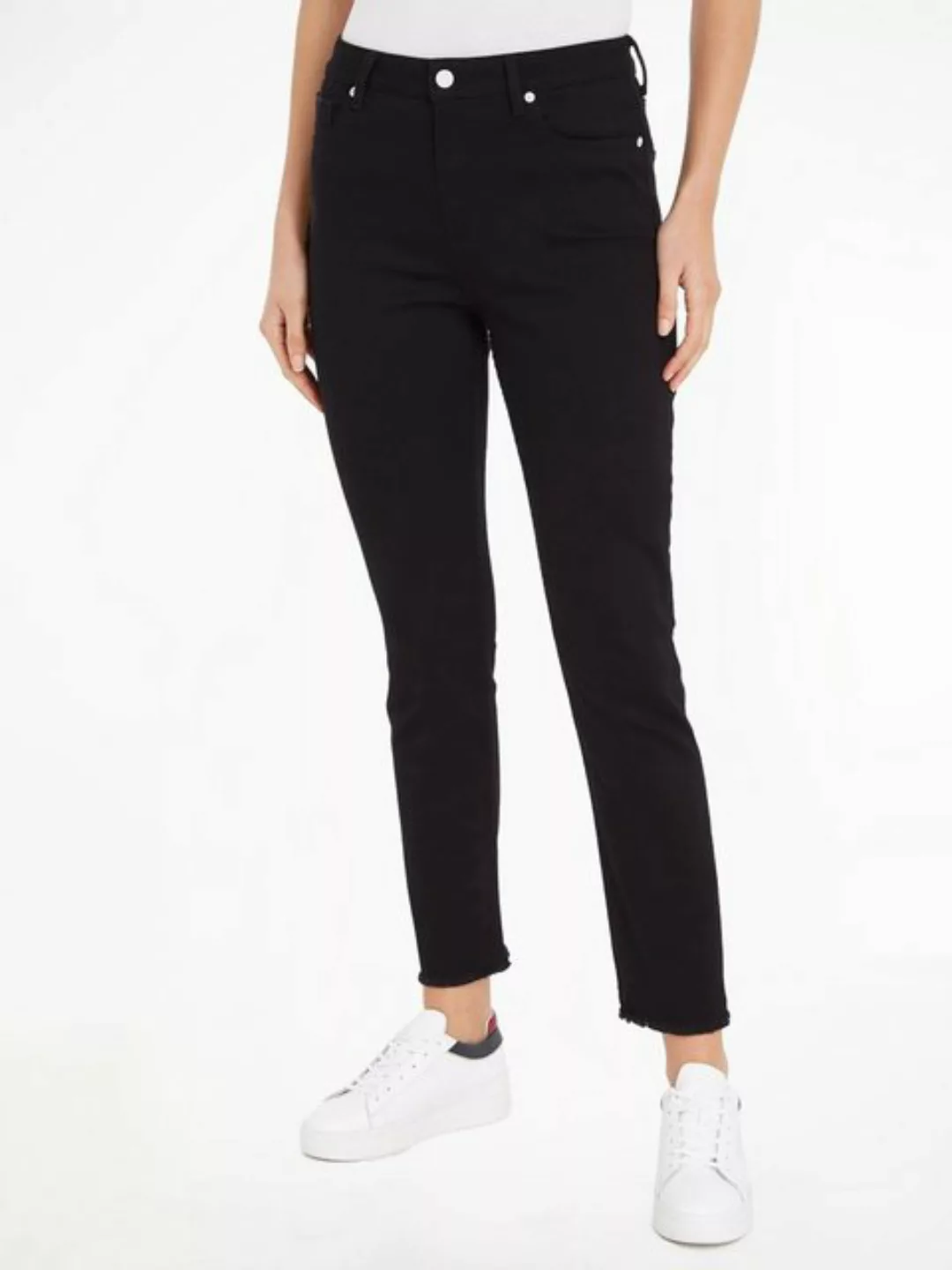 Tommy Hilfiger Slim-fit-Jeans mit Logotpatch günstig online kaufen