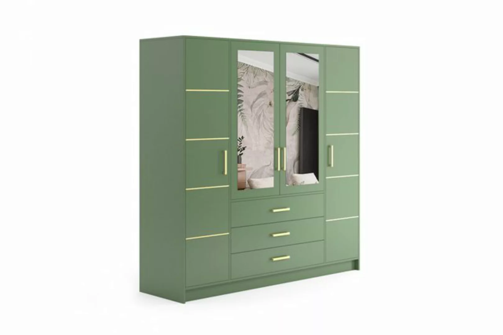 ALTDECOR Drehtürenschrank BALA (Kleiderschrank Drehtürenschränke mit Spiege günstig online kaufen