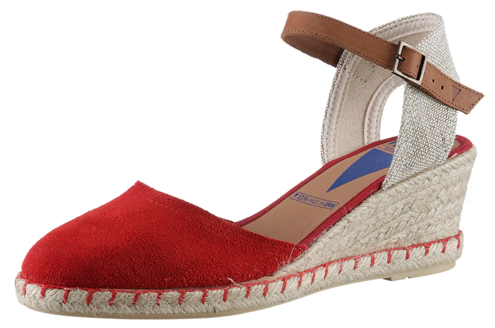 VERBENAS Sandalette, Sommerschuh, Sandale, mit Bast bezogenem Keilabsatz günstig online kaufen