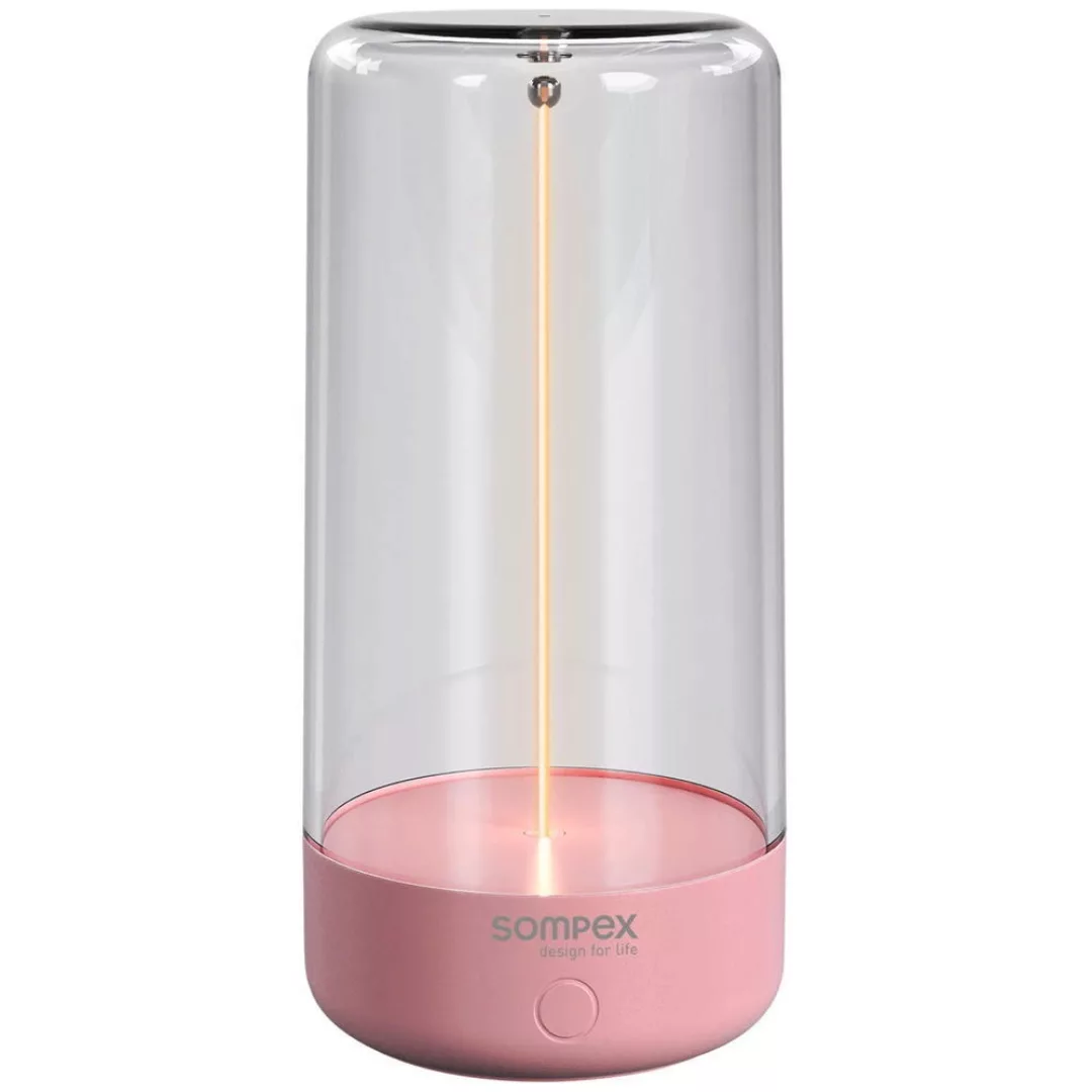 LED Akku Tischleuchte Pulse in Rosa und Transparent 0,5W 15lm IP54 günstig online kaufen