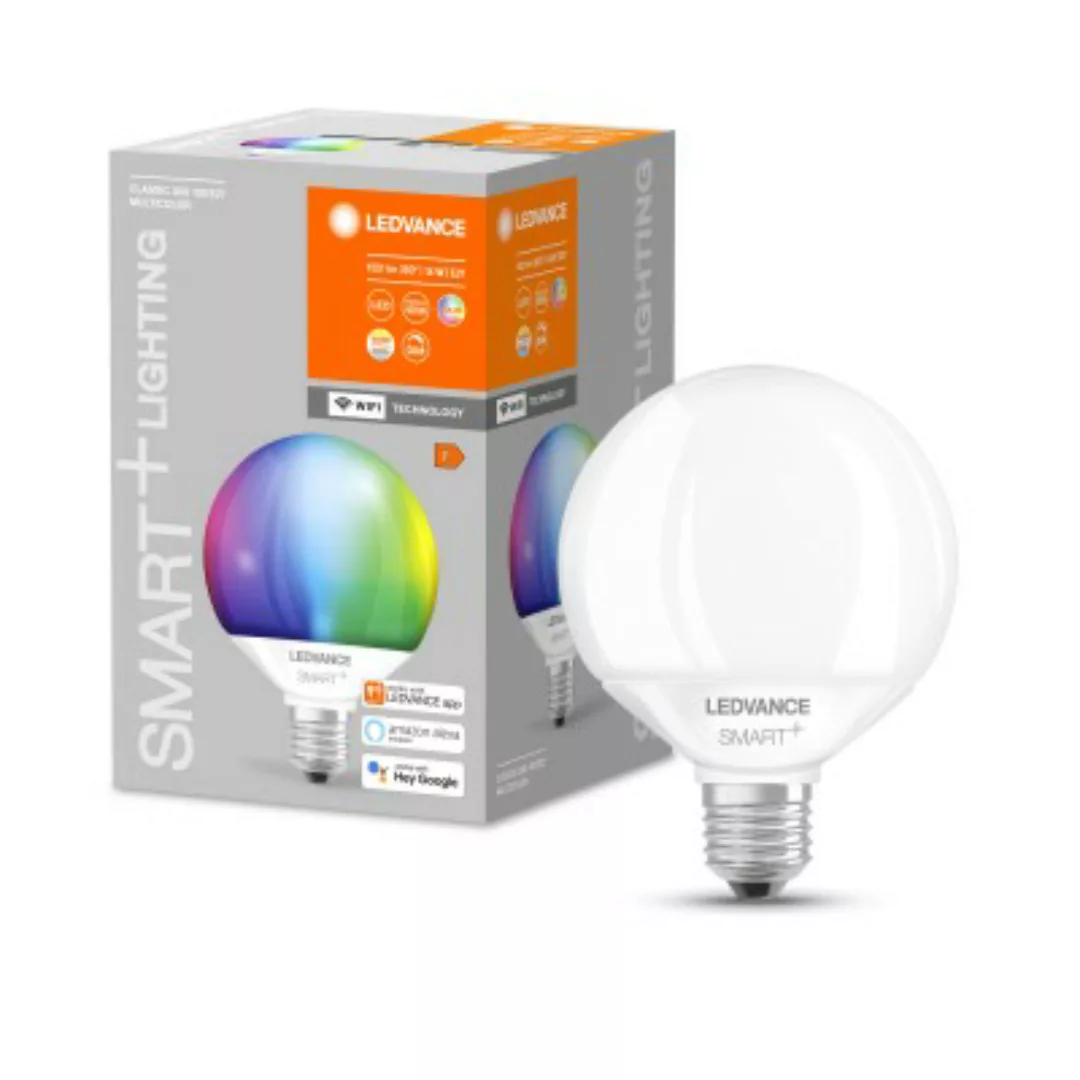 Ledvance Smart+ Leuchtmittel Wifi Globe RGBW E27/14 W Klar günstig online kaufen