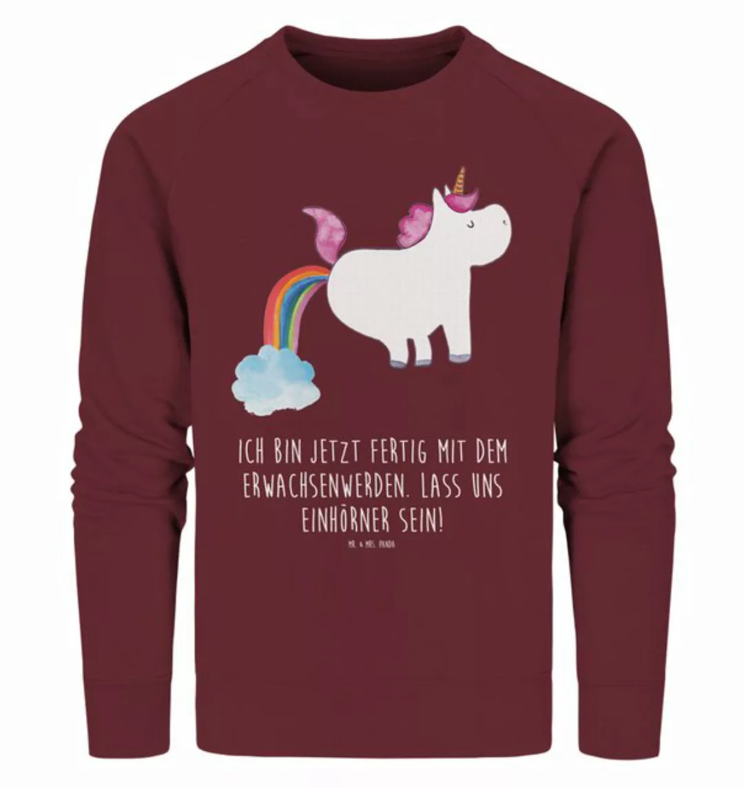 Mr. & Mrs. Panda Longpullover Größe XS Einhorn Pupsen - Burgundy - Geschenk günstig online kaufen