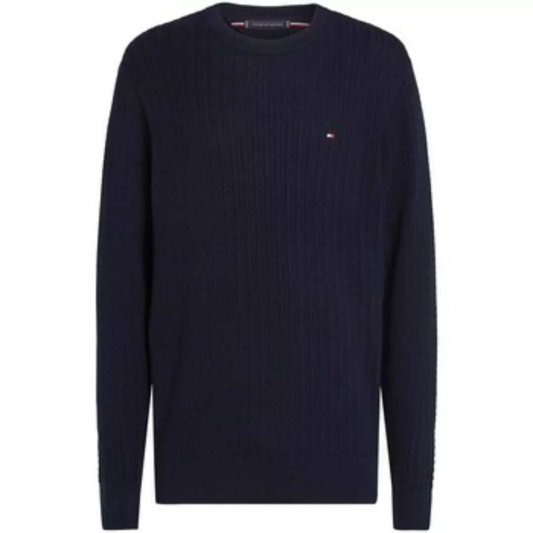 Tommy Hilfiger Strickpullover HERRINGBONE STRUCTURE C NK mit Zopfmuster günstig online kaufen