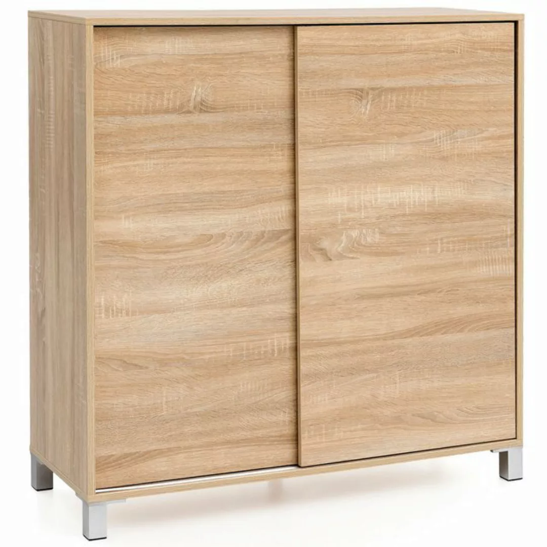 Wohnling Schiebetürenschrank WL5.713 (Schuhschrank Holz Sonoma 100x108x37,5 günstig online kaufen