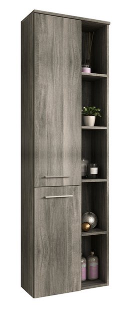 Inn.Furn Hochschrank Jacky (Badschrank breit in grau Rauchsilber, 50 x 174 günstig online kaufen