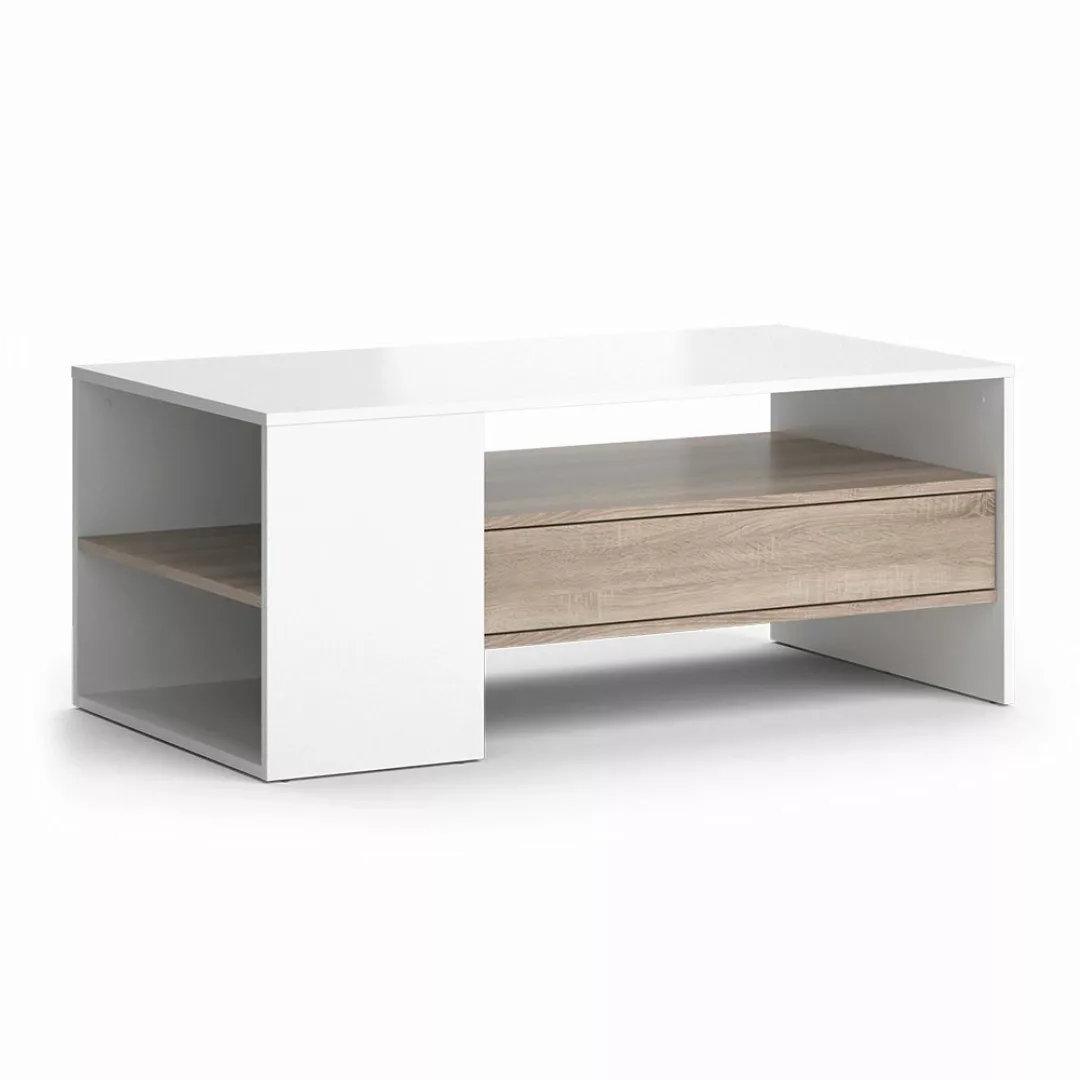 Vicco Couchtisch Fabien, Weiß/Sonoma, 110 x günstig online kaufen