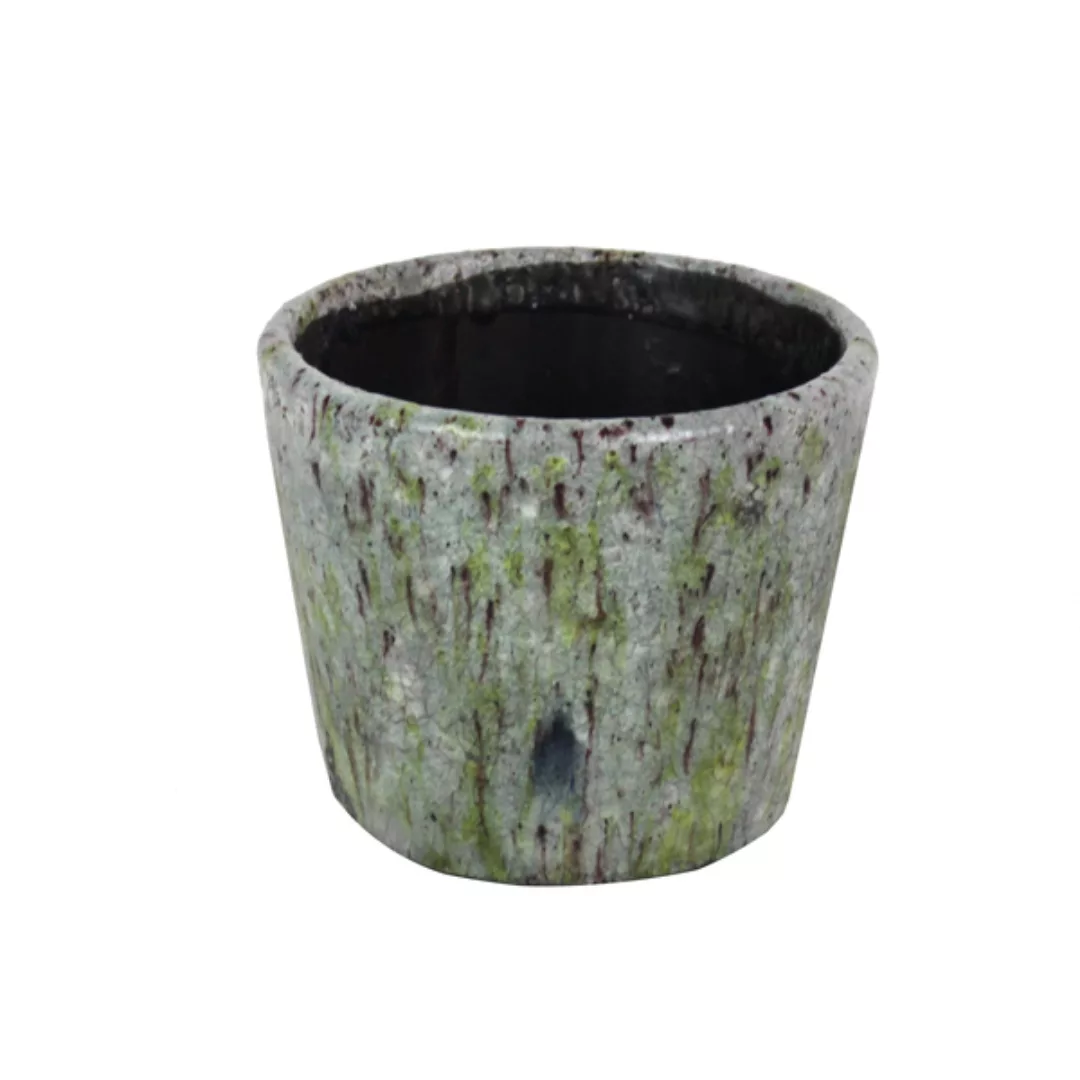 Blumentopf Aus Keramik Grün/braun 14cm Moos günstig online kaufen