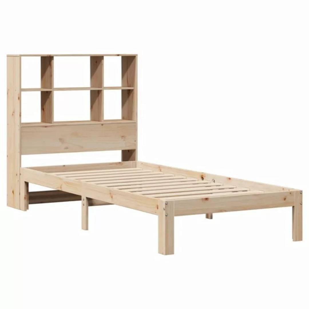 vidaXL Bett Massivholzbett mit Regal ohne Matratze 90x190 cm Kiefer günstig online kaufen