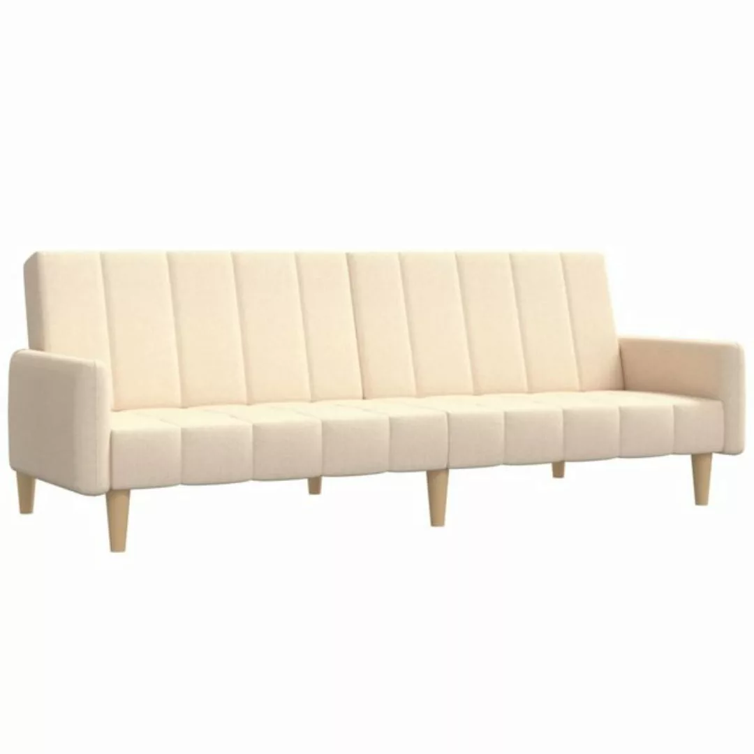 vidaXL Schlafsofa, Sofa 2-Sitzer Creme Stoff günstig online kaufen