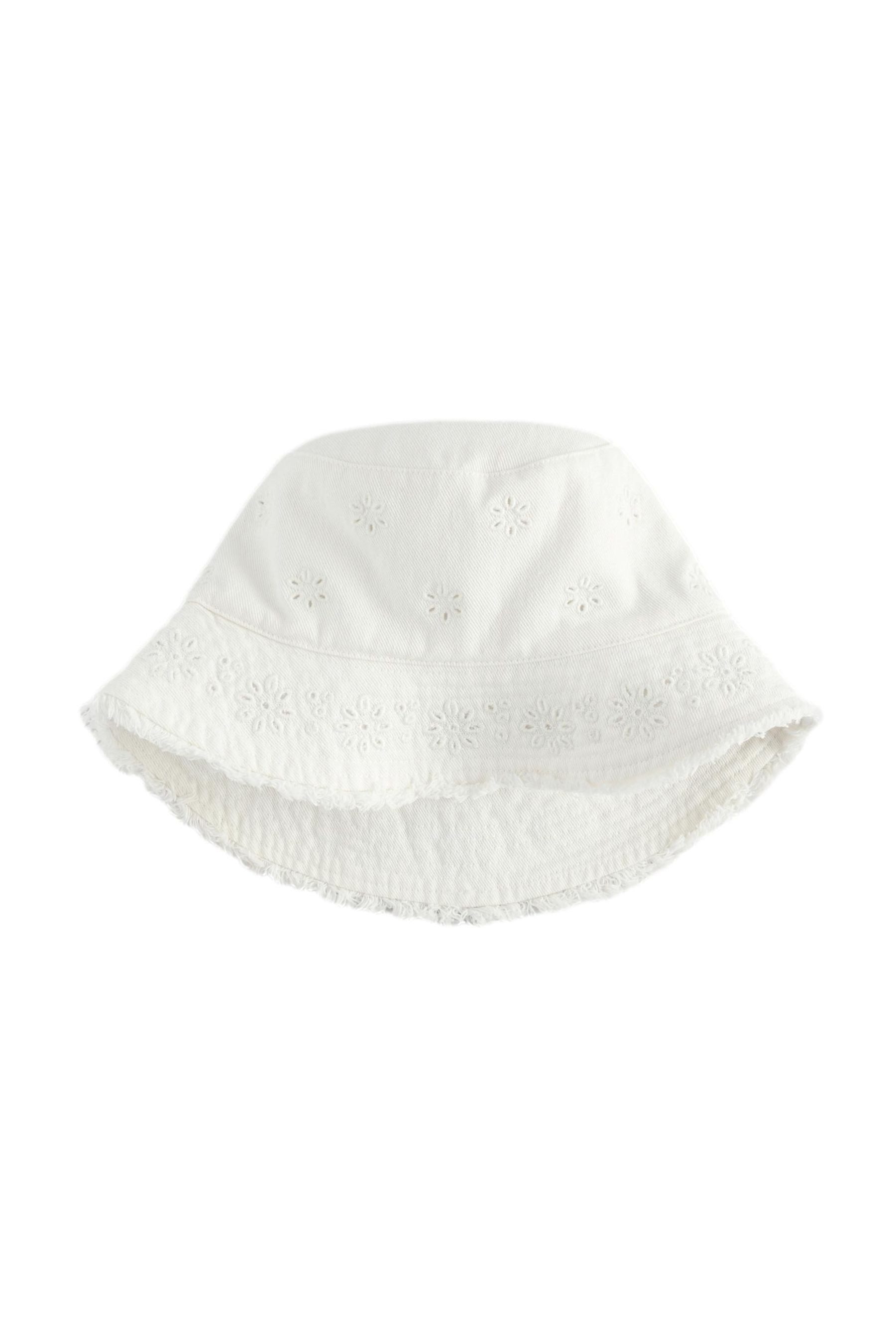 Next Fischerhut Fischerhut mit Blumen-Lochstickerei aus günstig online kaufen