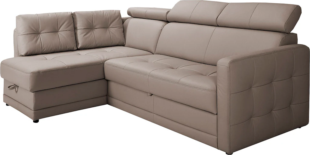 exxpo - sofa fashion Ecksofa "Arles, Federkern, zeitlos, Breite 225cm, L-Fo günstig online kaufen