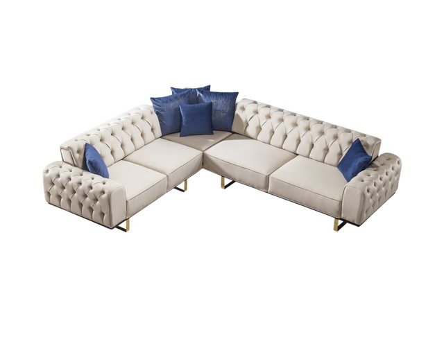 Villa Möbel Ecksofa Lily, Set, mit Relax-/Bettfunktion durch umklappbare Rü günstig online kaufen