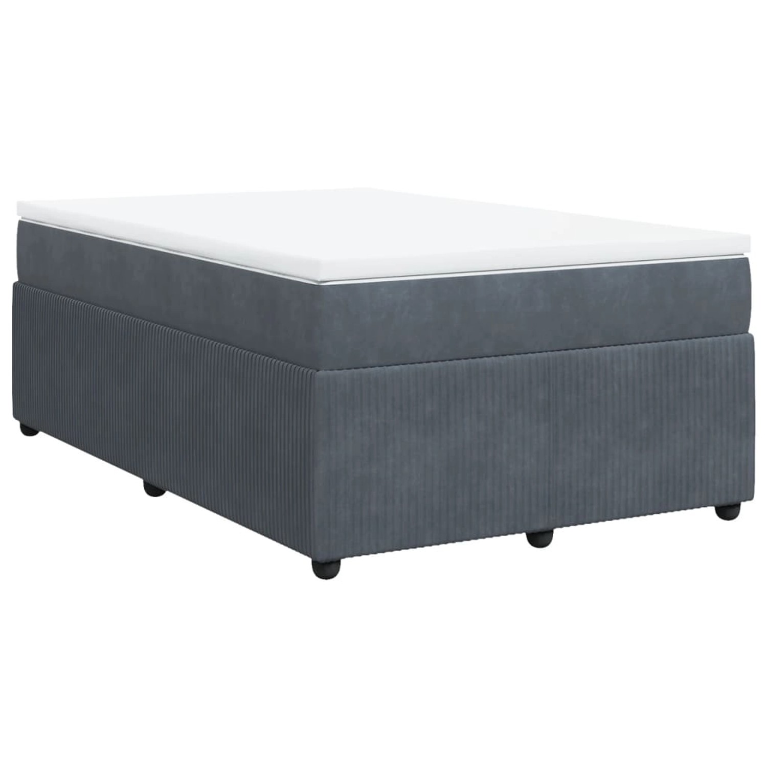 vidaXL Boxspringbett mit Matratze Dunkelgrau 120x190 cm Samt2108191 günstig online kaufen