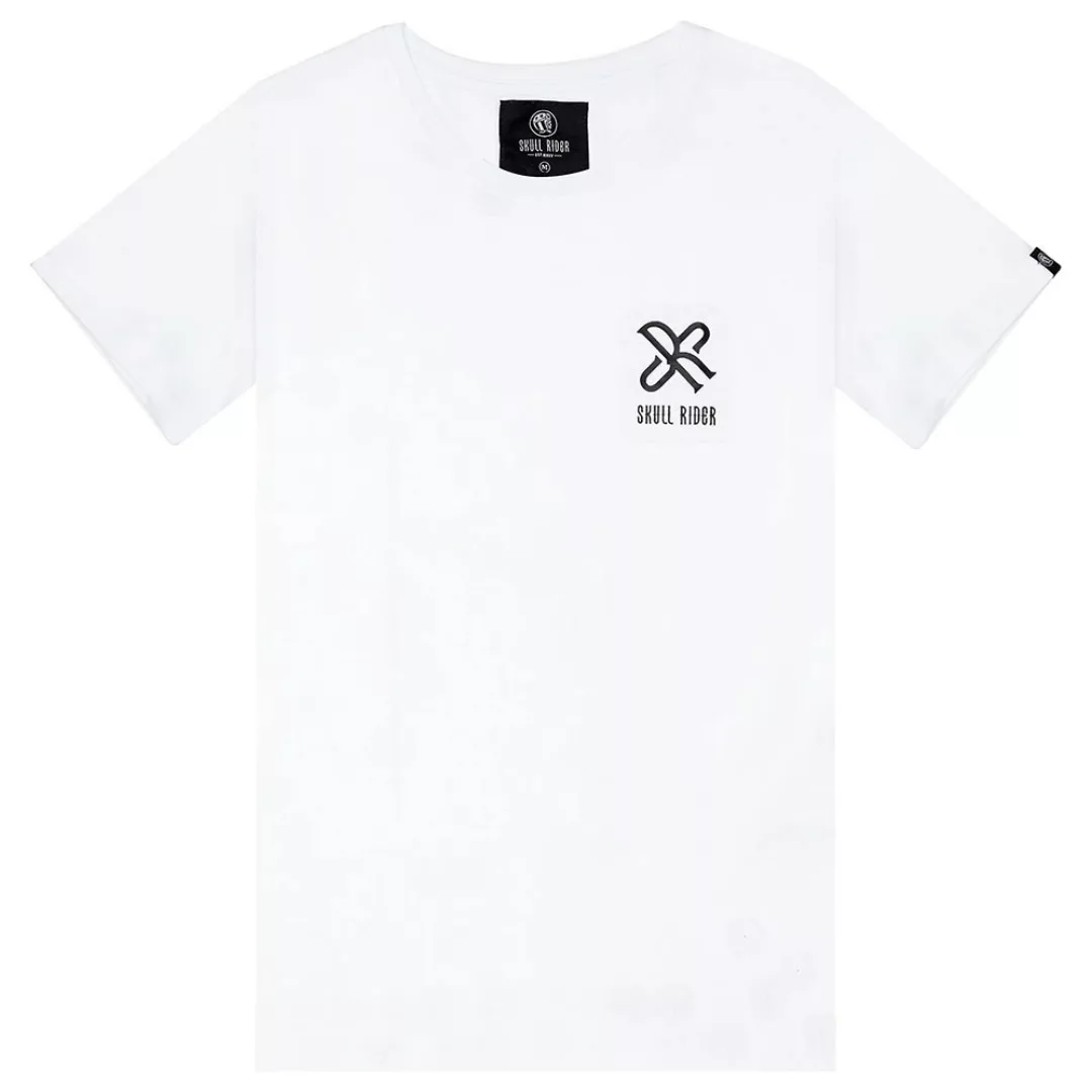 Skull Rider Logo Sr Kurzärmeliges T-shirt M White günstig online kaufen