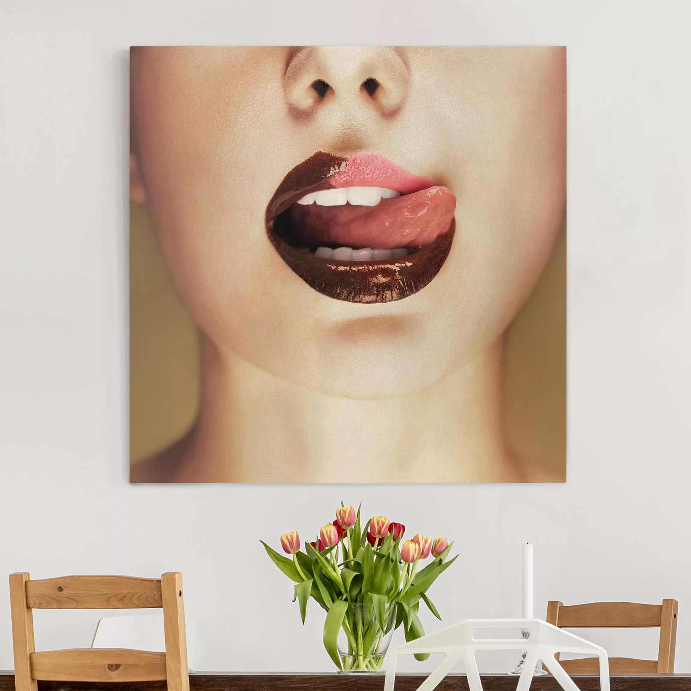 Leinwandbild Akt & Erotik - Quadrat Chocolate günstig online kaufen