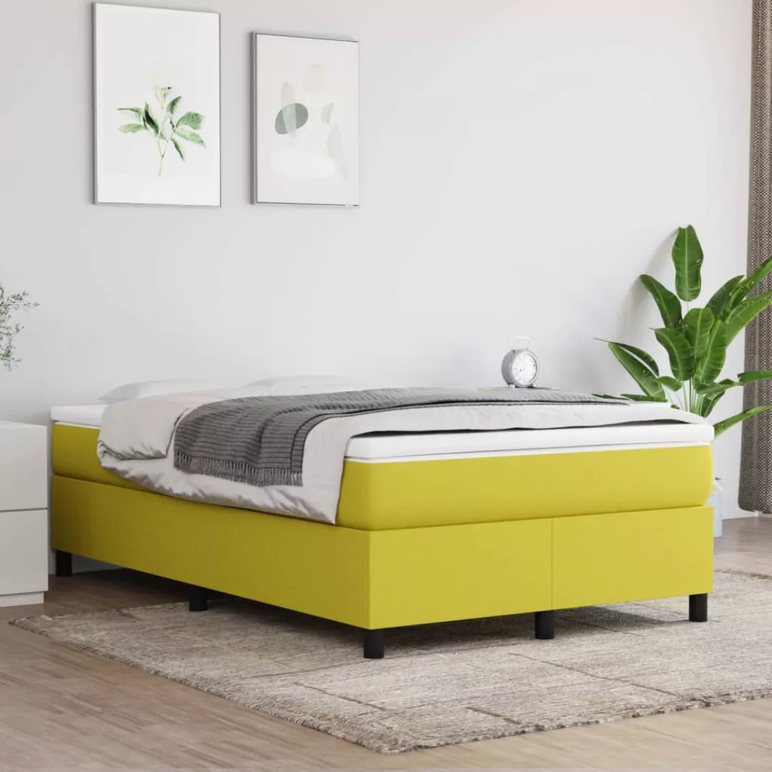 Vidaxl Boxspringbett Grün 120x200 Cm Stoff günstig online kaufen