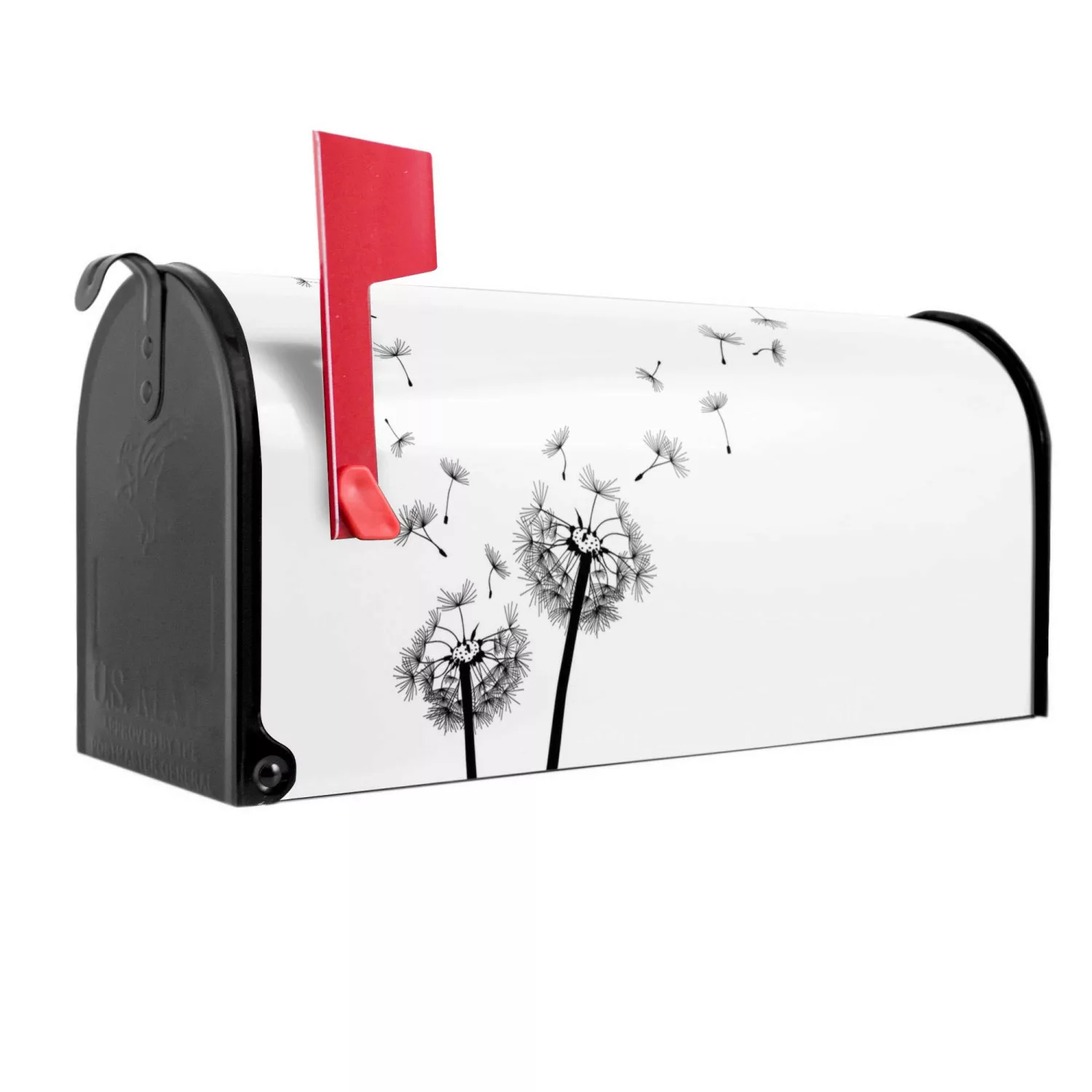 Banjado Amerikanischer Briefkasten Schwarz 48x22x16cm US Mailbox Letterbox günstig online kaufen