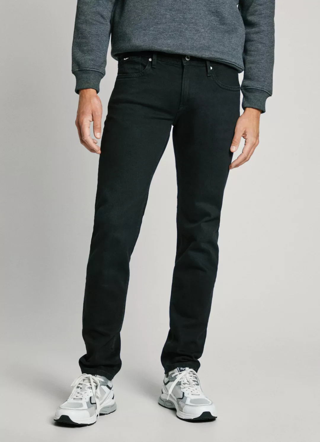 Pepe Jeans Herren Jeans Hatch - Slim Fit - Schwarz - Black Stone Wash günstig online kaufen