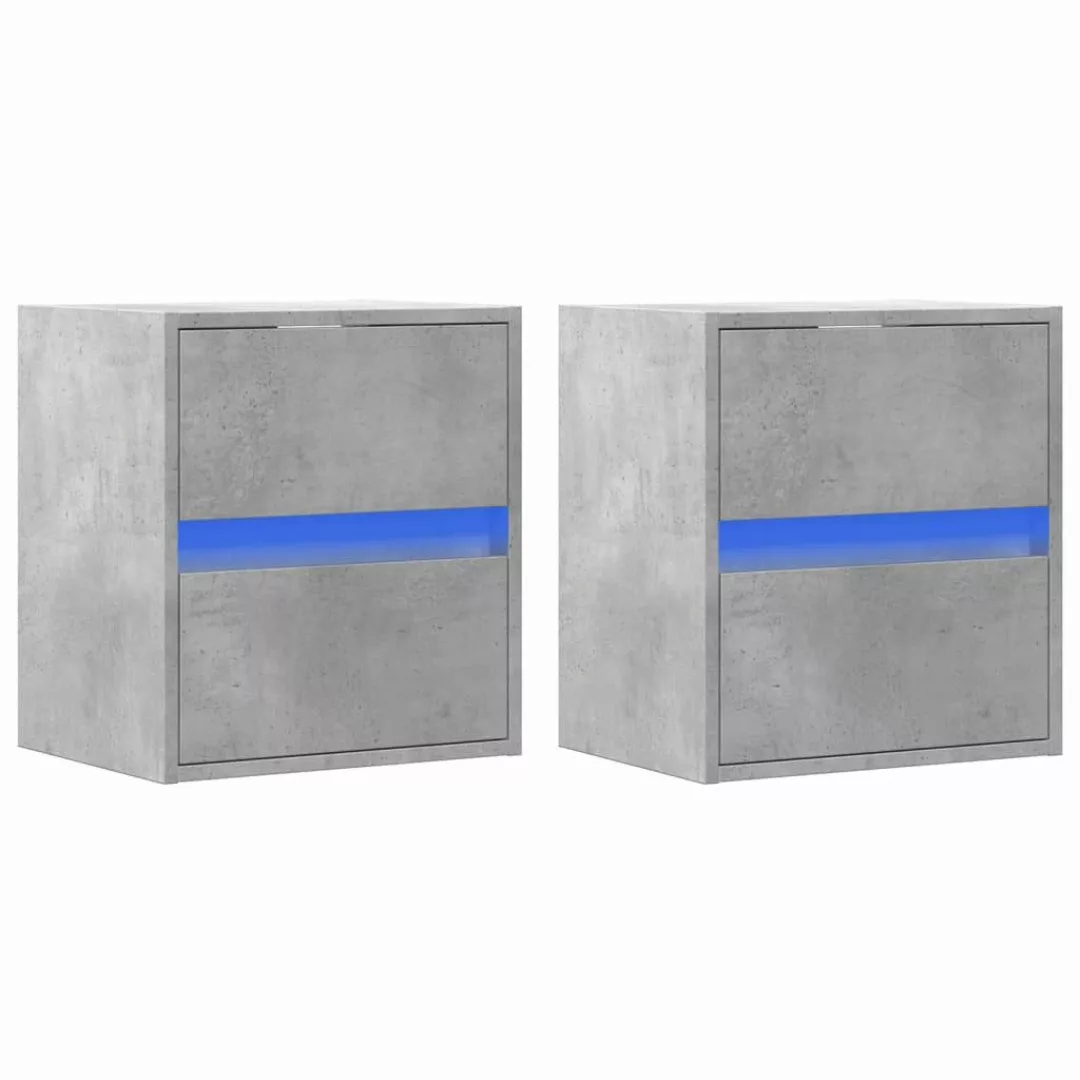 vidaXL TV-Wand TV-Wandschränke LED-Beleuchtung 2 Stk. günstig online kaufen