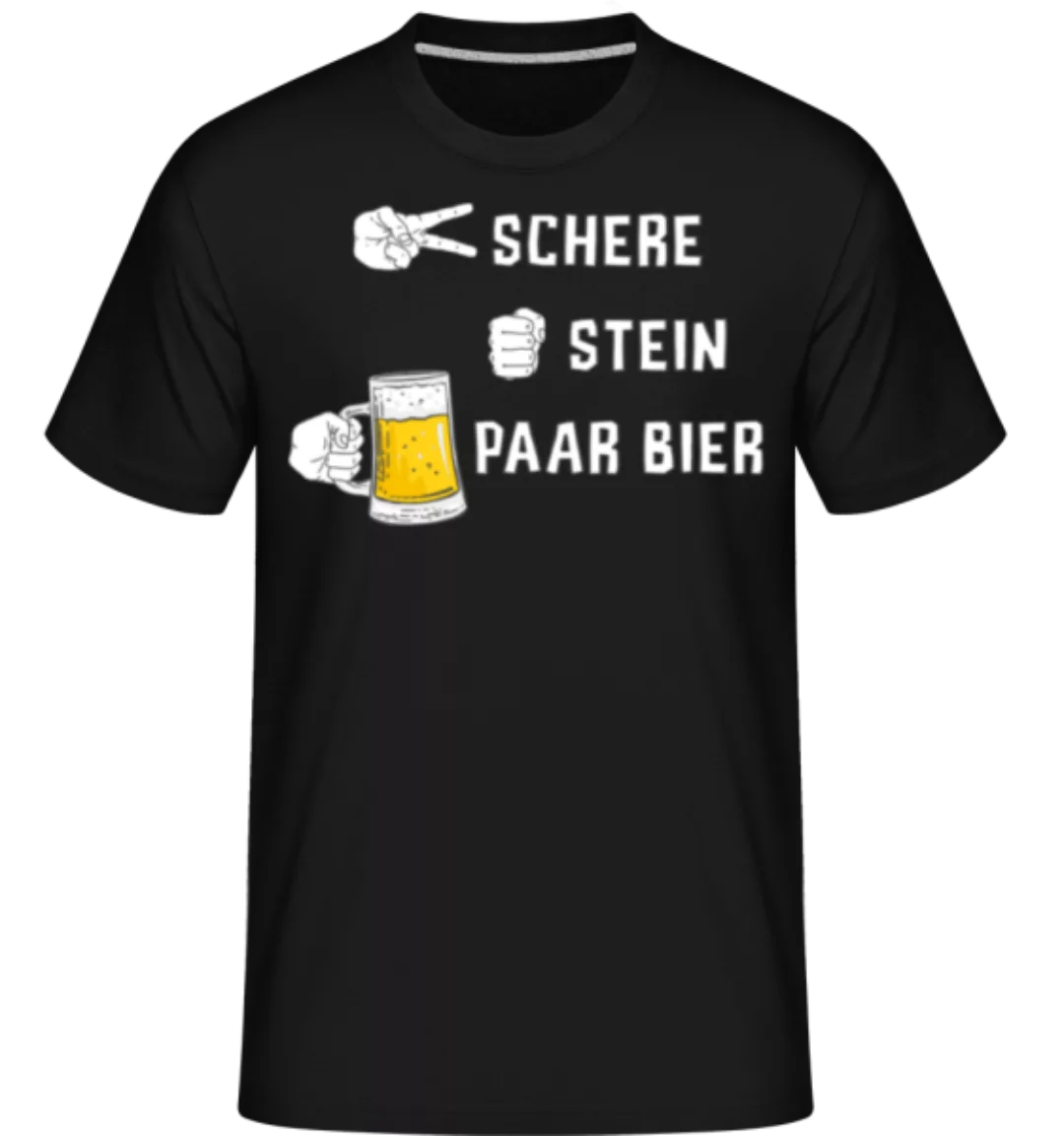 Schere Stein Paar Bier · Shirtinator Männer T-Shirt günstig online kaufen