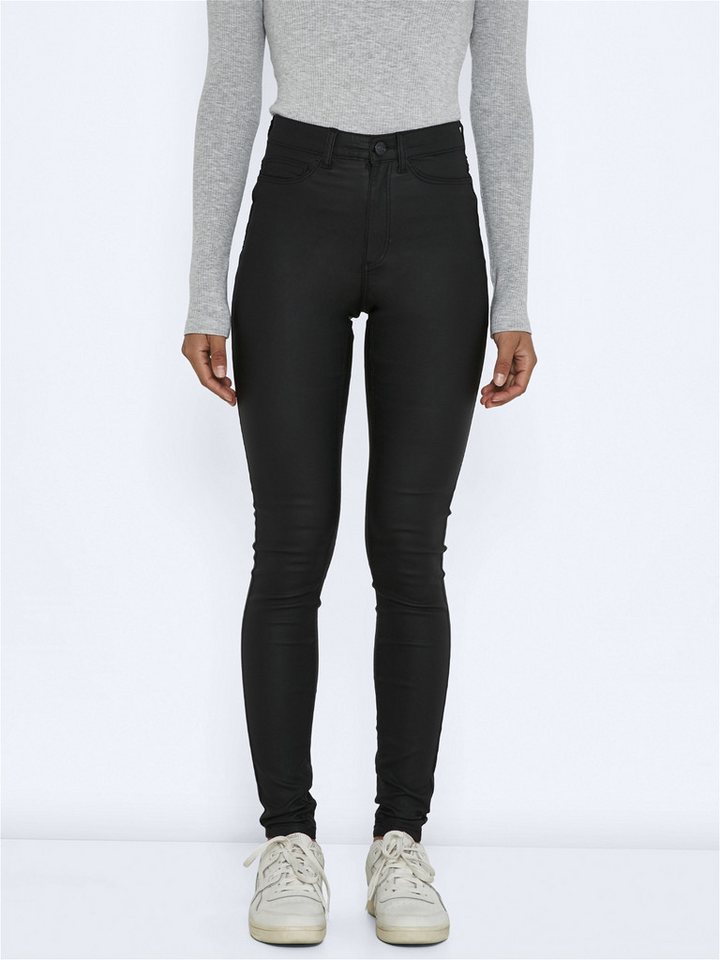 Noisy may Lederimitathose NMCALLIE HW SKINNY COATED PANTS NOOS günstig online kaufen