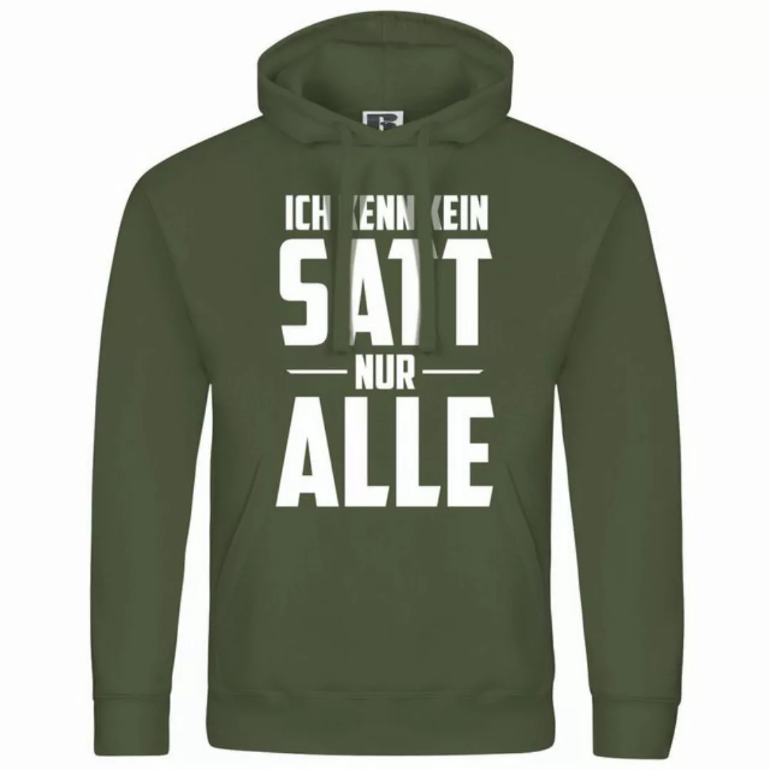 deinshirt Kapuzenpullover Herren Kapuzenpullover Ich kenn kein satt nur all günstig online kaufen