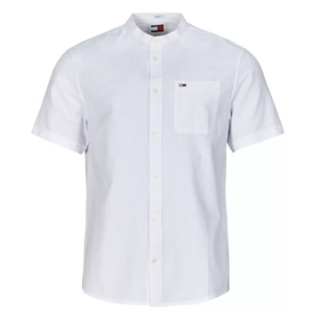 Tommy Jeans Kurzarmhemd TJM REG MAO LINEN BLEND SS SHIRT in melierter Optik günstig online kaufen