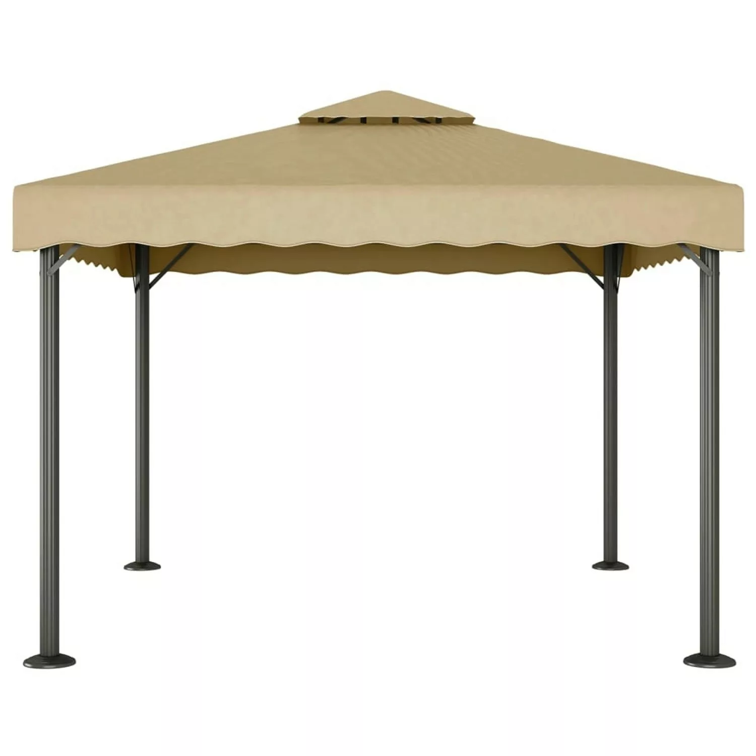 Vidaxl Pavillon Taupe 3x3 M Aluminium Und Stahl günstig online kaufen