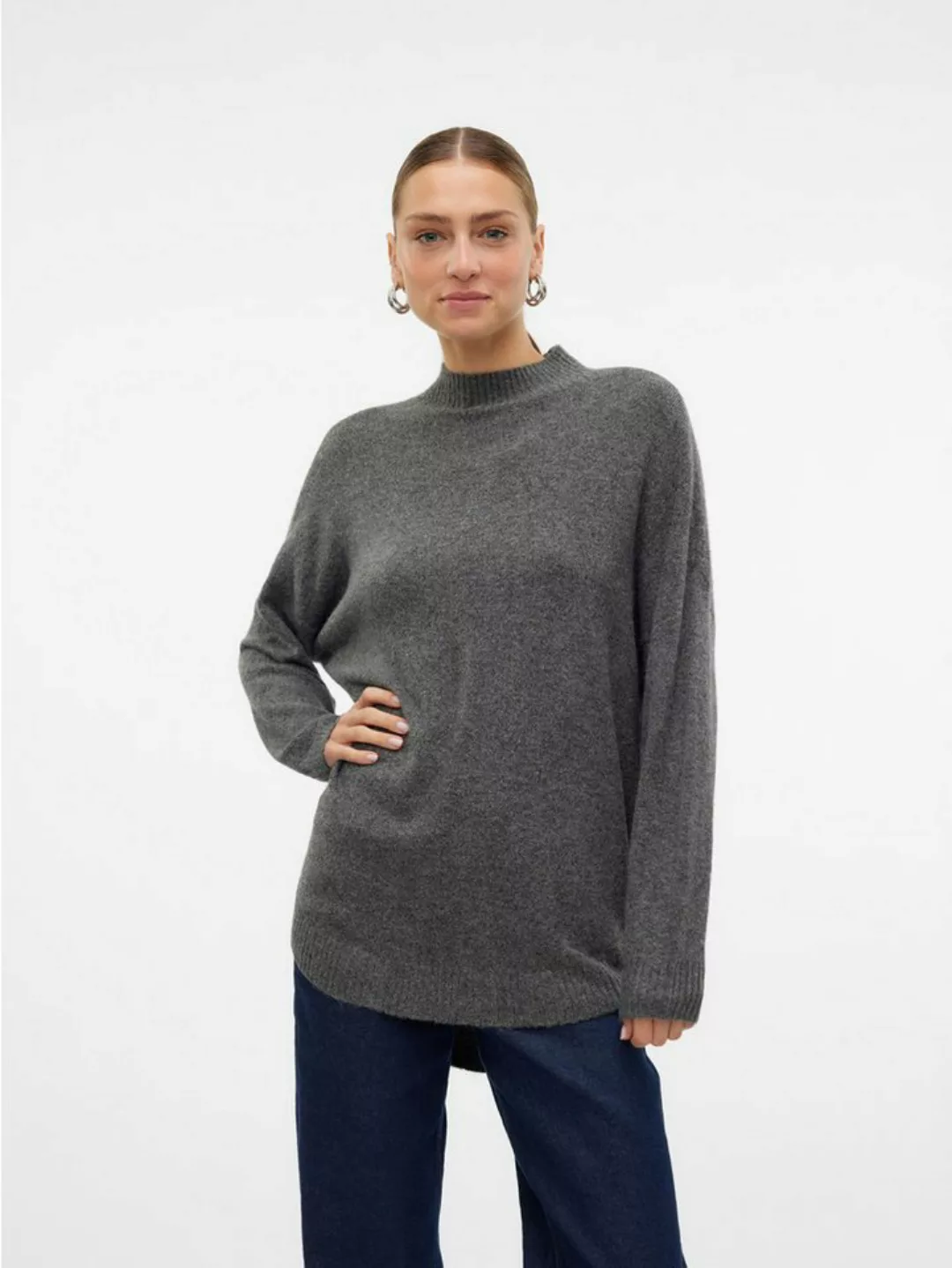 Vero Moda Strickpullover VMPLAZA LS HIGHNECK LONG PULLOVER GA BOO günstig online kaufen