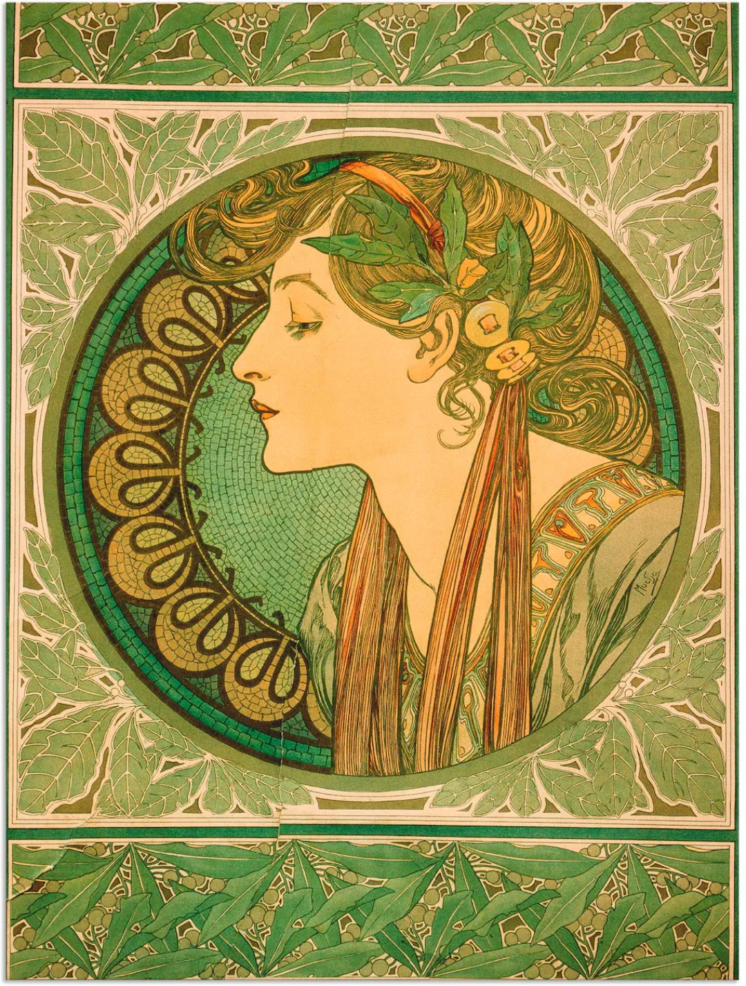 Artland Wandbild "Lorbeer. 1921", Frau, (1 St.) günstig online kaufen