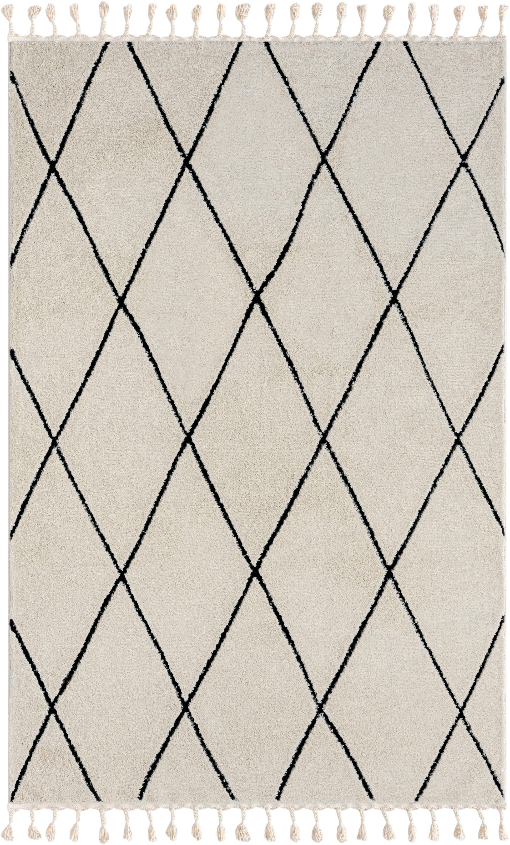 Myflair Möbel & Accessoires Hochflor-Teppich »Moroccan Diamond«, rechteckig günstig online kaufen