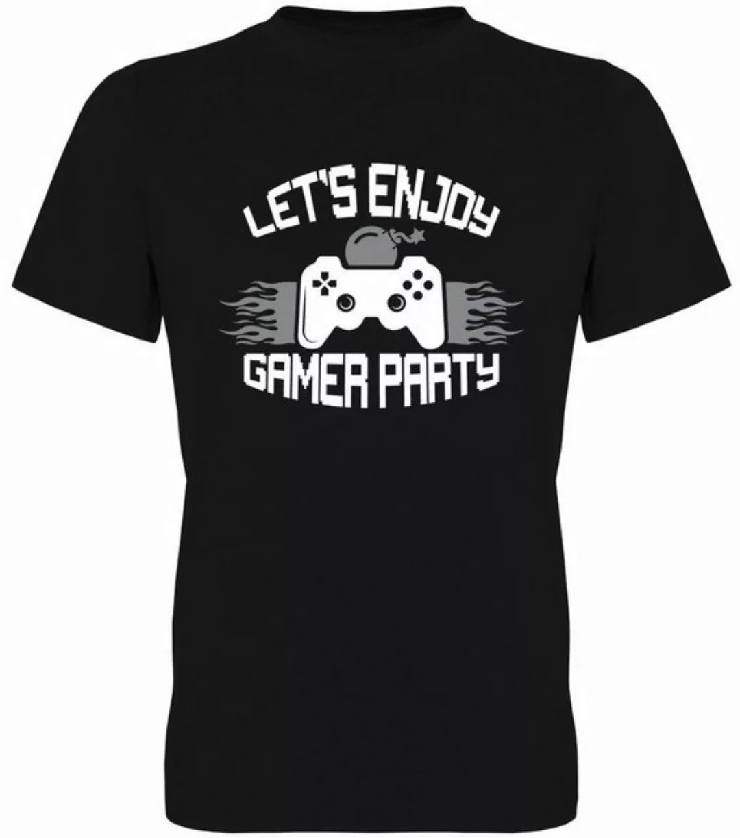 G-graphics T-Shirt Let´s enjoy gamer Party Herren T-Shirt, mit Frontprint, günstig online kaufen