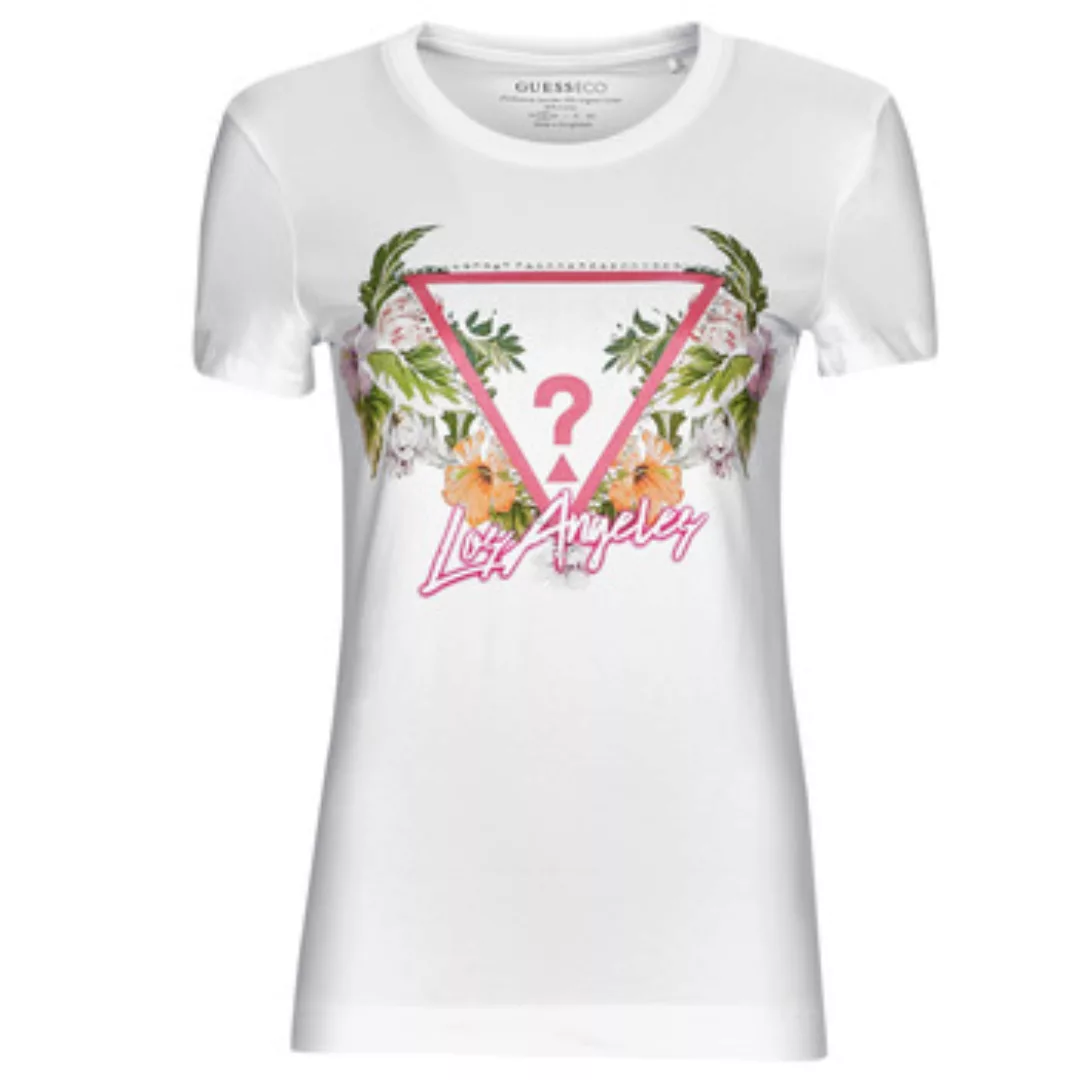 Guess  T-Shirt SS CN TRIANGLE FLOWERS TEE günstig online kaufen