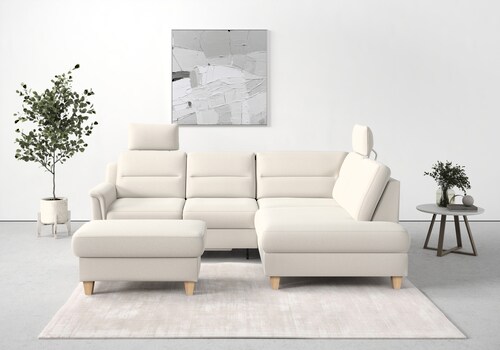 sit&more Ecksofa »Farö L-Form«, inklusive Federkern, wahlweise mit Bettfunk günstig online kaufen