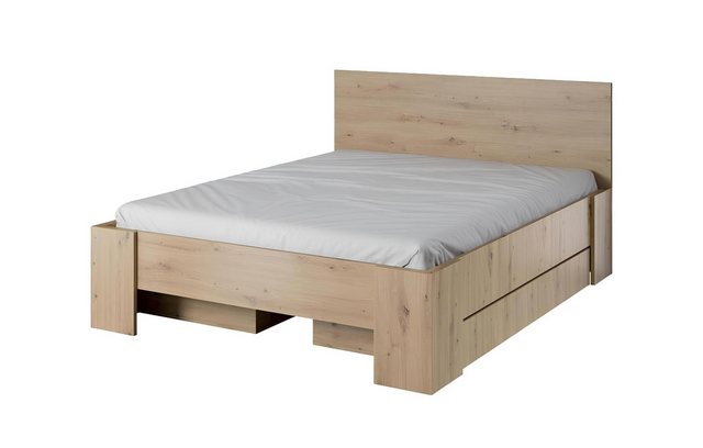 Xlmoebel Bett Holzkiste Doppelbettgestell im Luxus-Möbeldesign für (1-tlg., günstig online kaufen