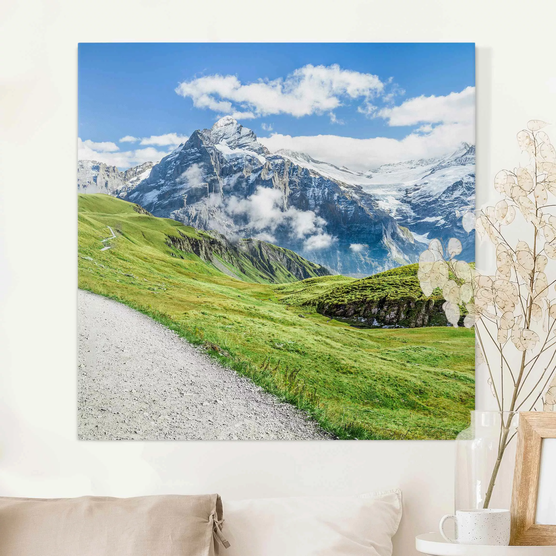 Leinwandbild Grindelwald Panorama günstig online kaufen
