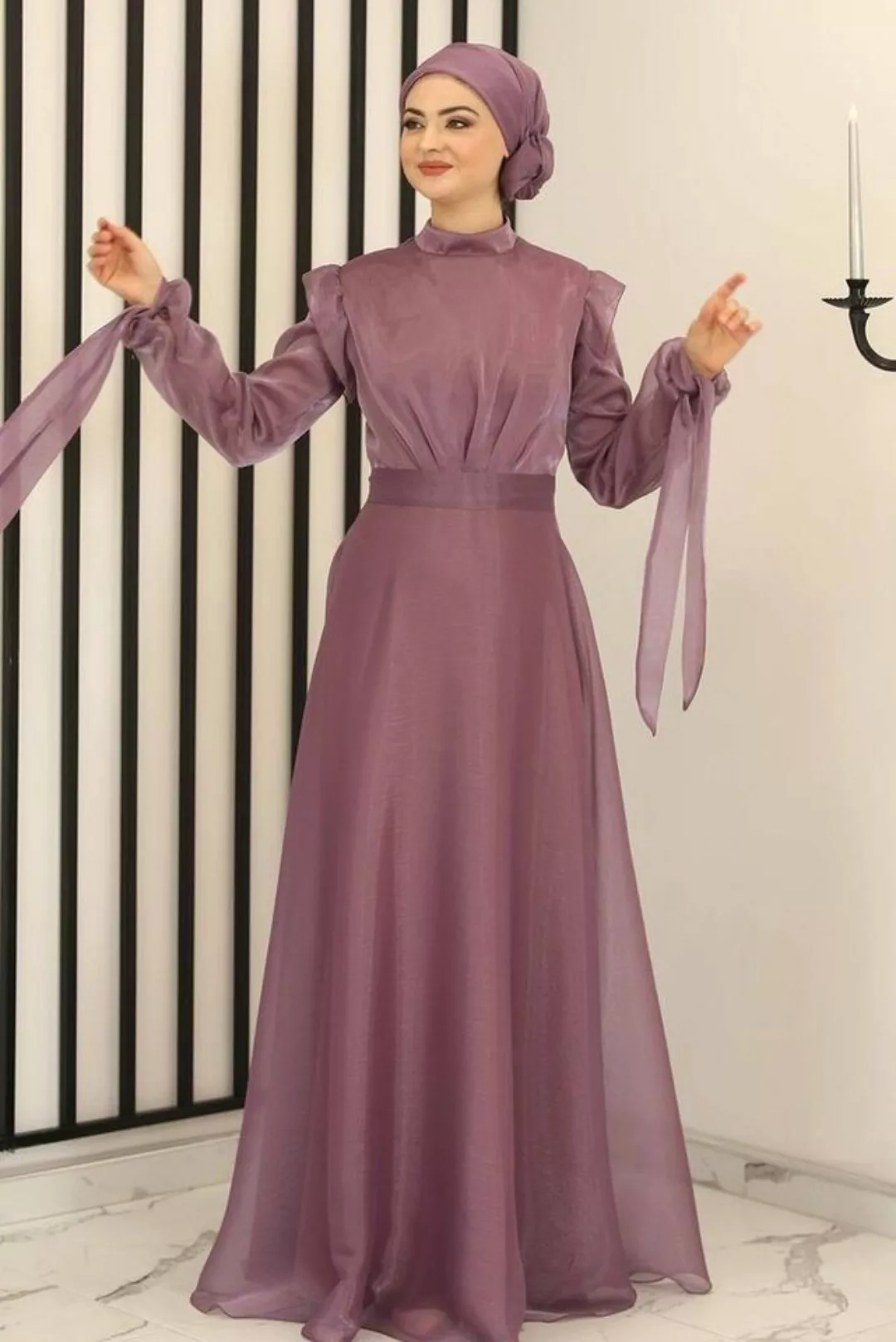 fashionshowcase Abendkleid Damen Elegantes Maxikleid - Modest Fashion, Hija günstig online kaufen