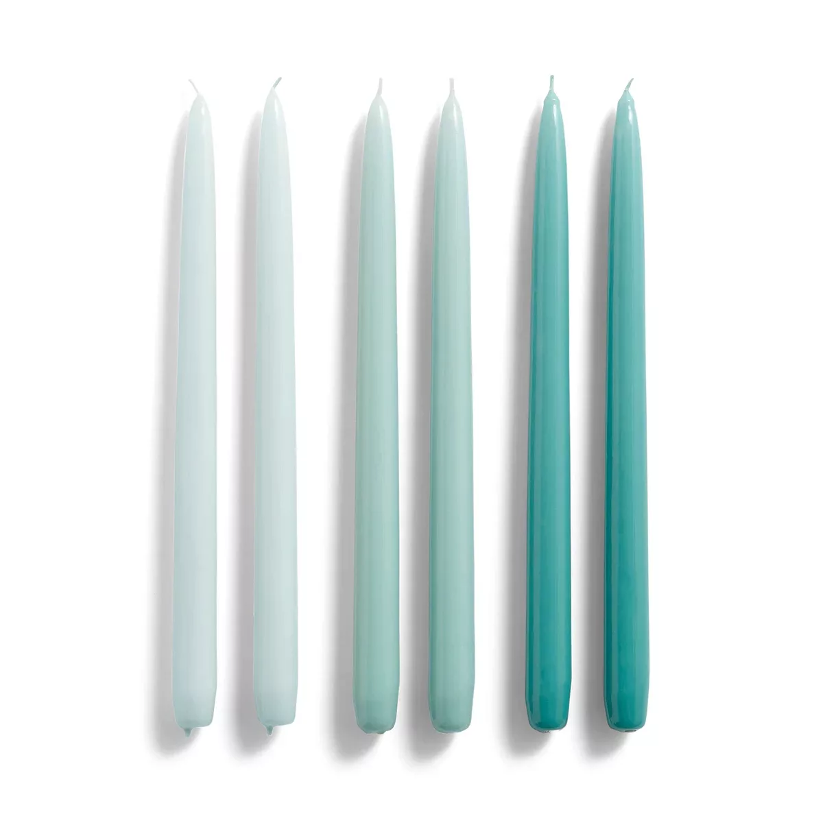 Candle Conical Kerze 6er Pack Ice blue-artic blue-teal günstig online kaufen