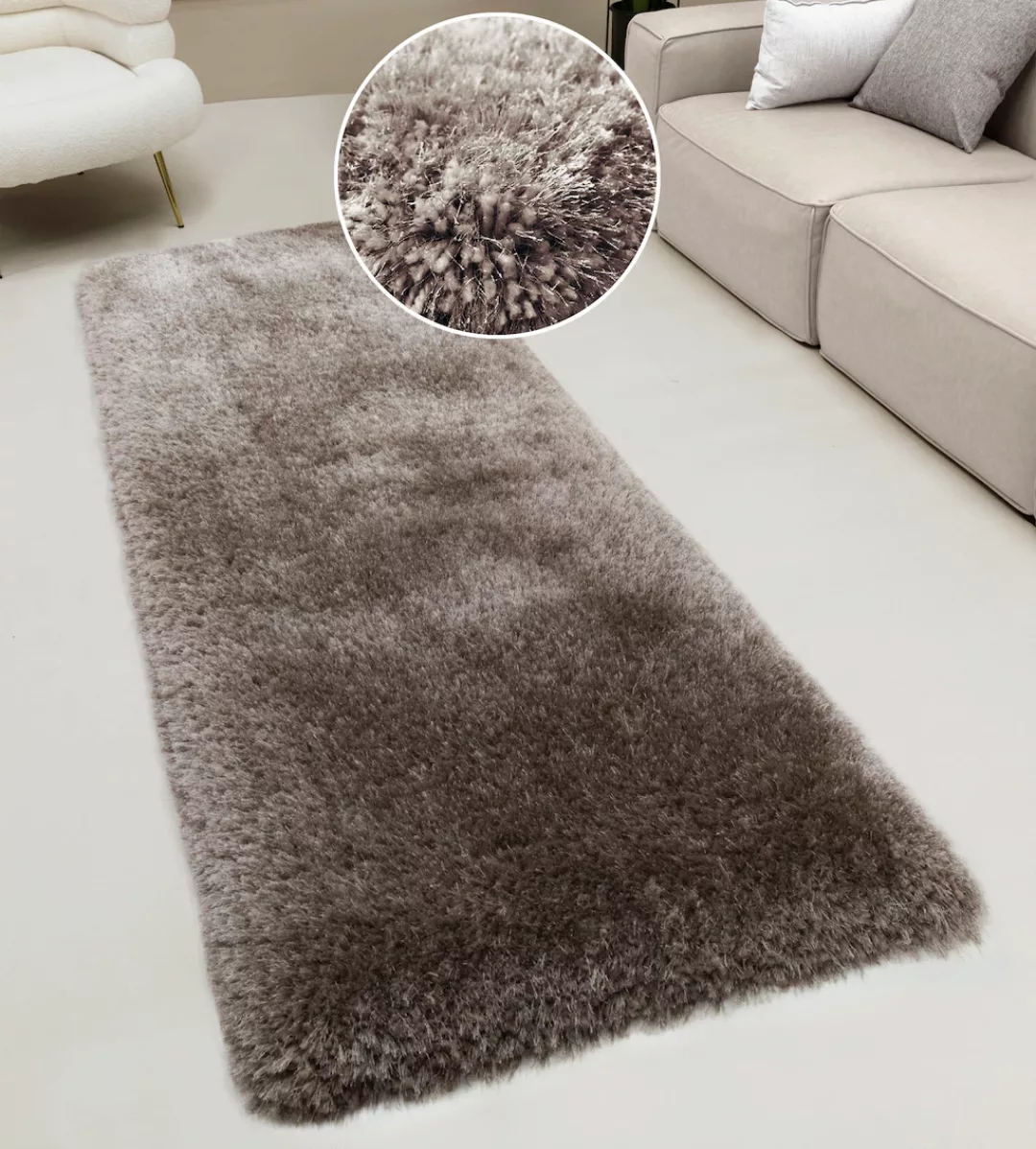 Guido Maria Kretschmer Home&Living Hochflor-Läufer »Micro exclusiv Teppich, günstig online kaufen