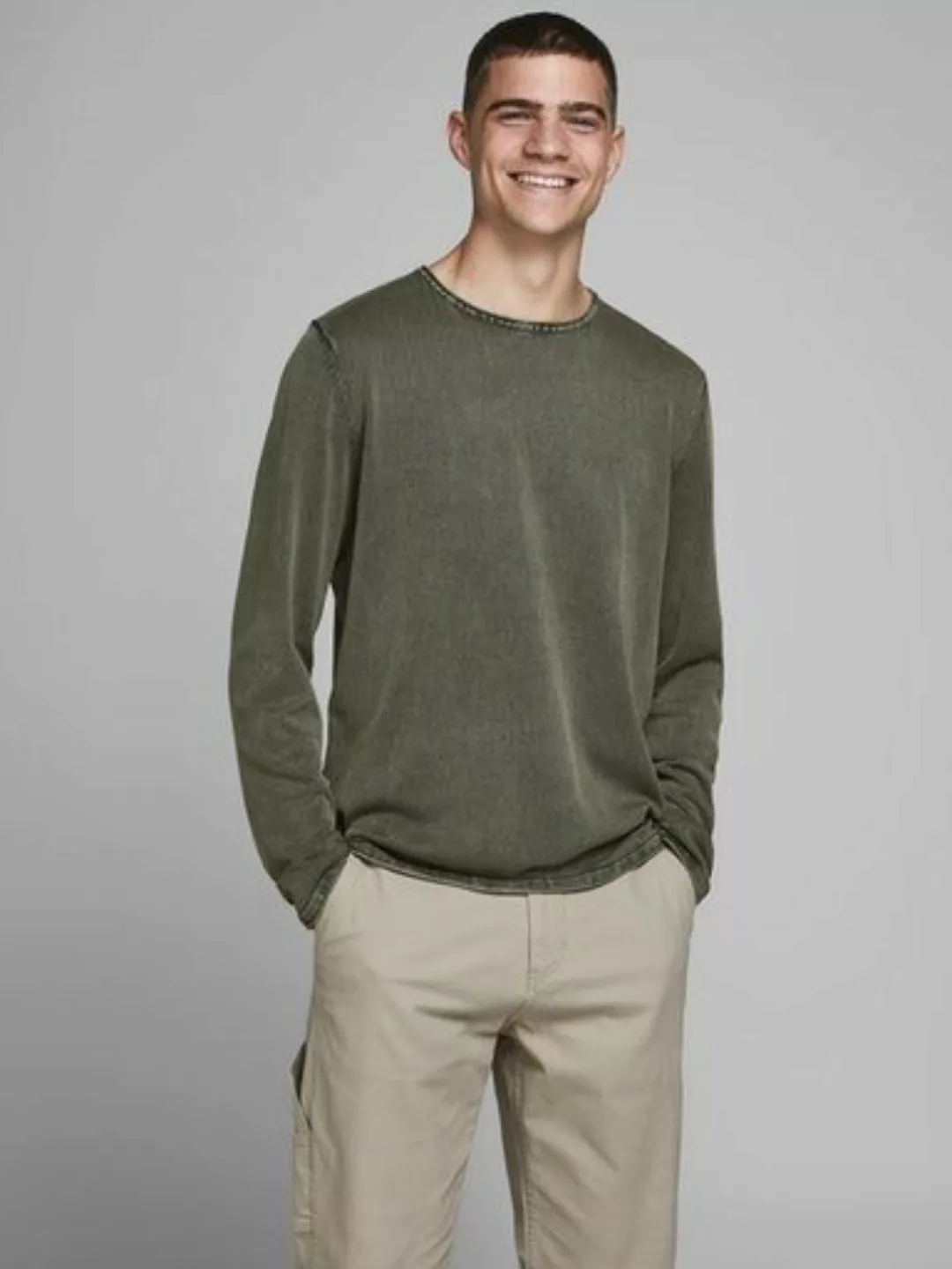 Jack & Jones Strickpullover "JJELEO KNIT CREW NECK NOOS", mit Rundhalsaussc günstig online kaufen