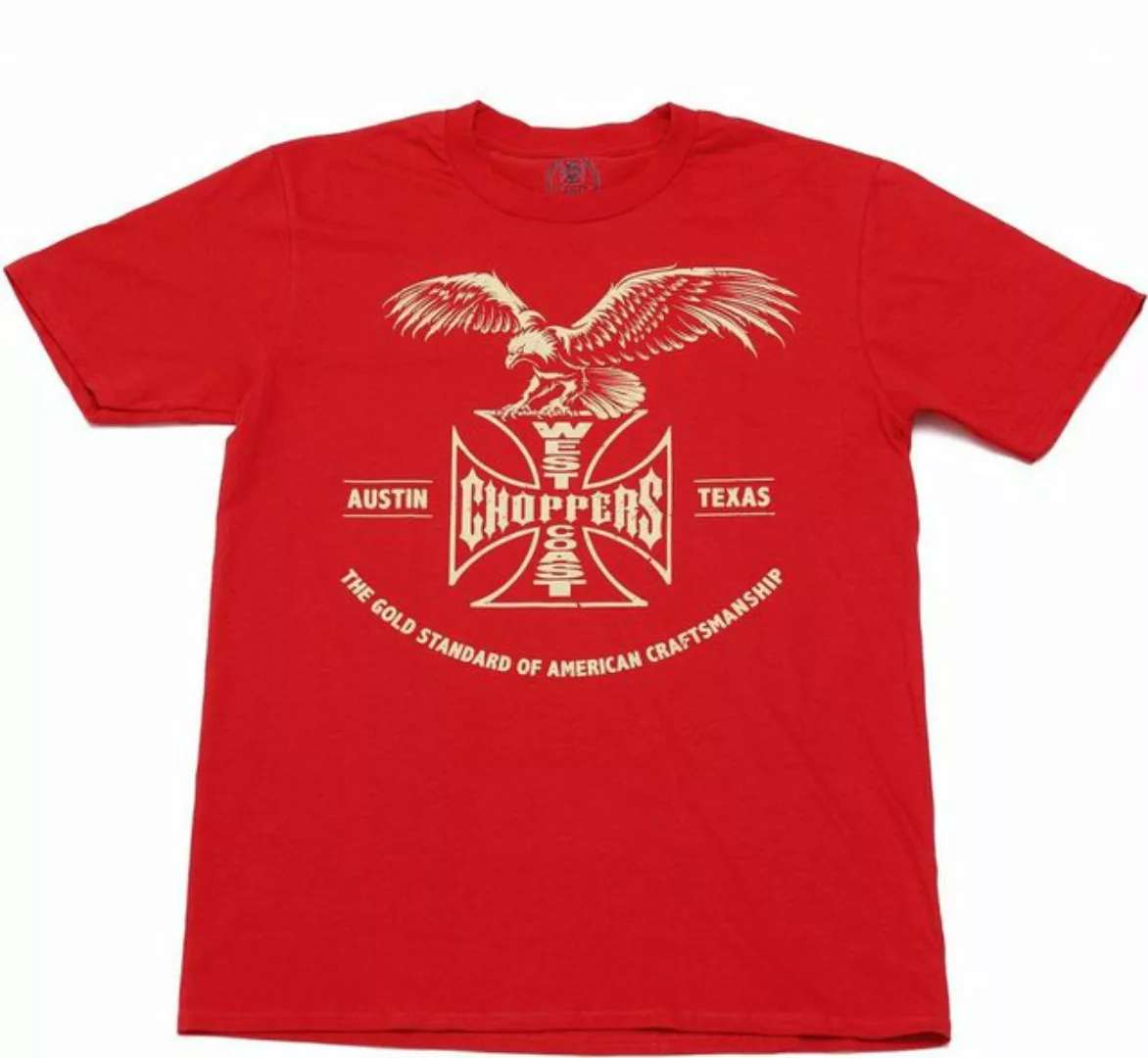 West Coast Choppers T-Shirt Gold Standard Tee Red günstig online kaufen